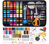 HOUSEEIGHT Professional Sewing Kit - Over 200 Pcs Premium Needle and Thread Kit Includes 43 Strong Threads,30 XL Needles, Sewing Kits for Adults UK for Emergency & Home Mini Sewing Kit for Beginners…