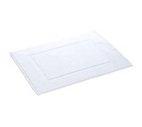 HOUSEGADS 100% Cotton Bath Mats Terry Towelling Soft Touch Hotel Quality Shower Bathroom Mat Bath Floor Towel - Highly Absorbent and Machine Washable - Foot Towel - Door mat (1, White)