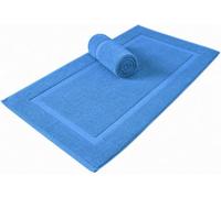 HOUSEGADS 100% Cotton Bath Mats Terry Towelling Soft Touch Hotel Quality Shower Bathroom Mat Bath Floor Towel - Highly Absorbent and Machine Washable - Foot Towel - Door mat (1, Cobalt Blue)