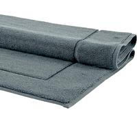 HOUSEGADS 100% Cotton Bath Mats Terry Towelling Soft Touch Hotel Quality Shower Bathroom Mat Bath Floor Towel - Highly Absorbent and Machine Washable - Foot Towel - Door mat (1, Grey)