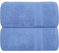 HOUSEGADS 2 Piece Bath Towels Set (70 x 120 CM) - Premium 100% Ring Spun Cotton - Quick Dry, Highly Absorbent, Soft Feel Towels, Perfect for Daily Use, Sport, Yoga, SPA, Fitness (Cobalt Blue)
