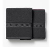 HOUSEGADS Bath Towels 100% Egyptian Cotton 500 GSM Quick Dry, Highly Absorbent, Soft Feel Towels, Perfect for Daily Use, Towels for Bathroom, Spa, Gym & Hotel (Charcoal, 70X120CM- 2PC)