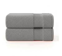 HOUSEGADS Bath Towels 100% Egyptian Cotton 500 GSM Quick Dry, Highly Absorbent, Soft Feel Towels, Perfect for Daily Use, Towels for Bathroom, Spa, Gym & Hotel (Grey, 70X120CM- 2PC)