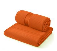 HOUSEGADS Bath Towels 100% Egyptian Cotton 500 GSM Quick Dry, Highly Absorbent, Soft Feel Towels, Perfect for Daily Use, Towels for Bathroom, Spa, Gym & Hotel (70 X 120 CM) (2, Orange)