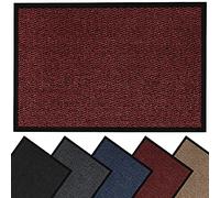 HOUSEGADS Door Mat Indoor & Outdoor Heavy Duty Floor Mat - Non Slip Rubber Back Door Mats Indoor Rug - Dirt Trapper Super Absorbent Front Door Mat, Washable Doormats Barrier Mat (RED 60 X 120 CM)