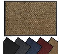 HOUSEGADS Door Mats Indoor And Outdoor Rugs - Anti-Slip Door Mat Carpet - Non Slip Mat Outdoor Rug Rubber Mat - Washable Indoor Floor Mats - Kitchen Mats Non Slip Washable Rugs (Brown,120x180)