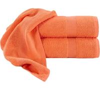 HOUSEGADS Extra Large Bath Sheets Towels 100% Egyptian Cotton 600 GSM Highly Absorbent Rapid Dry Super Soft Large Bath Towel for Bathroom Hotel Quality Towels 80 X 140 CM (2, Orange)