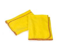 HOUSEGADS Jumbo Yellow Duster 100% Cotton Cleaning Cloth Premium Quality Washable Reusable - Multi Purpose Kitchen Dusting Cloth Heavy Duty Polishing Cloth 35 x 45 cm (4)