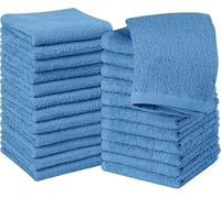 HOUSEGADS Pack of 12 Luxury Flannel Face Cloth Set 100% Soft Cotton Flannel & Wash Cloth 600 GSM Highly Absorbent & Quick Dry Hotel Quality Towel (Cobalt Blue, 30X30CM)