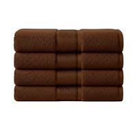 HOUSEGADS Premium Hand Towels For Bathroom & Kitchen 100% Egyptian Cotton 550 GSM Super Soft & Absorbent, Quick Dry, Hotel & Spa Quality Thick Hand Towels (50 X 80 CM) (4, Chocolate)