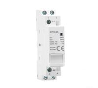 Household AC Contactor 230V 25A 2P 2NO DIN Rail Mount Circuit Control for Lighting Power System White
