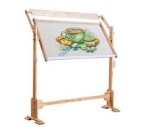 Household Adjustable Embroidery Stand, Cross Stitch Embroidery Frame, Floor-Standing Scroll Frame Holder for Needlework, Frame Wooden 360° Rotated for Living Room,Dining Room,Bedroom
