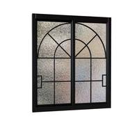 Household Aluminum Sliding Windows,Flush Mount Rectangular Shed Window, Transparent Porthole for Garage Bathroom Office Home(Black-b,60x100 cm)