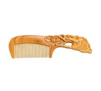 Household Anti-static Massage Comb Solid Wood Hair Straightening Chinese Style Carved With Handle Design