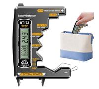 Household Battery Tester - 4.13x3.03x0.56 Inch 33g Checker, Voltage Meter, Self-Powered ABS Life Indicator With Numerical Display For AA AAA C D 9V Button Cell | Lightweight Universal Pocket Detector