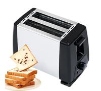 Household Breakfast Toaster - Black 2- Bread Warmer Machine | Toaster for Bagels, Sandwiches, Pastries, Croissants & Waffles | Adjustable Brownings, Removable Crumb Tray, Wide Slots for Home