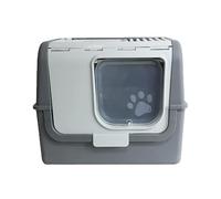 Household Cat Litter Box, Large Capacity Litter Box Removable and Washable, Top Entry Cat Litter Tray for Indoor Kitty Kitten Rabbit(Grey)