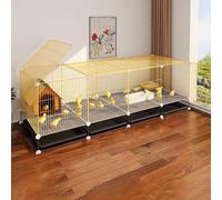 Household Chicken Coop With Removable Tray, Barbed Wire Poultry Cage, Indoor & Outdoor Pet Playpen For Cats, Rabbits, Ducks, Easy Assembly, 1.5cm Encrypted Gap(140 * 35 * 45cm)