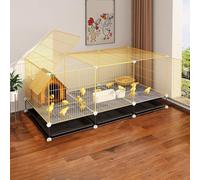 Household Chicken Coop With Removable Tray, Barbed Wire Poultry Cage, Indoor & Outdoor Pet Playpen For Cats, Rabbits, Ducks, Easy Assembly, 1.5cm Encrypted Gap(105 * 35 * 45cm)