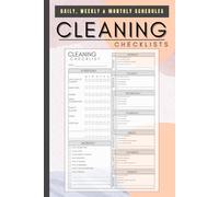 Household Cleaning Checklists: Simple Daily, Weekly & Monthly Cleaning Schedules | Housekeeping Planner & Organizer | Personal To-Do List, Housekeeper, Maid Service | Compact 6×9 Size