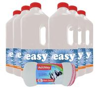 Household Cleaning Products Bundle Set with 6 x Easy Thin Bleach 2L Liquid and Rochley 6 Bleached Dish Cloths, Powerful Multi-Purpose Home Cleaning Essentials for Kitchen, Bathroom & Daily Use