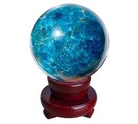 Household Decoration Polished Blue Apatite Crystal Ball, Quartz Gemstone Spheres Ornaments Gifts for Home,3~4cm