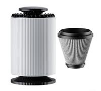 Household Desktop Air Purifier for HEPA PM2.5 Filtration ABS Design for Fresh Indoor Air, White and Black(with 1 Filter)