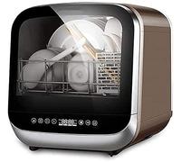 Household Dishwasher Compact Countertop,with Detachable Water Tank,with Stainless Steel Interior and 6 Place Settings Rack
