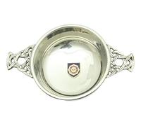 Household Division Chrome Plated Steel Quaich Bowl Scottish Quaich ME16