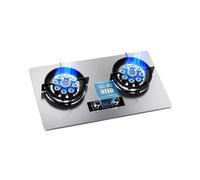 Household Double-burner Built-in Gas Stove,Energy-saving Gas Hob,180-Minute Timer Shutdown,for Garden Patio Camping Picnic(B,NG)