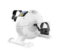 Household Electric Exercise Bike Under Desk Pedal Exerciser , Mini for Arm/Leg , for Seniors with LCD Display Portable Pedal Exerciser(White)