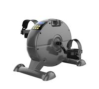 Household Electric Exercise Bike Under Desk Pedal Exerciser , Mini for Arm/Leg , for Seniors with LCD Display Under Desk Exercise Bike(Gris)
