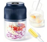 Household Electric Garlic Crusher, 2026 6 Blade Electric Garlic Chopper, Usb Cyclone Food Chopper, One-Touch Mini Mincer for Garlic, Onion, Ginger, Chili And Fruit (Blue)