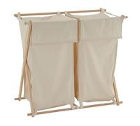 Household Essentials 6786-1 Collapsible Double X-Frame Laundry Hamper Sorter with Fold Over Lid, White