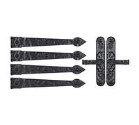 Household Essentials Black Hinge IT Premium Carriage House Lever Handle & Hinge 6 Piece Garage Door Magnet