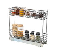 Household Essentials Chrome 2-Tier Sliding Cabinet Organizer, 5"