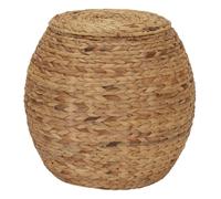 Household Essentials Ml-4105 Barrel Storage Tub W-Lid | Water Hyacinth, Natural