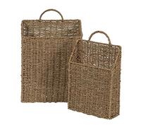 Household Essentials ML-5613 Seagrass Wall Basket Set, 2 Piece
