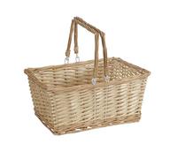 Household Essentials Open Top Market Basket with Handles, Brown