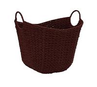 Household Essentials Paper Rope Basket with Handles, Natural Woven Woven Storage Basket, Great for Decoration or Organization