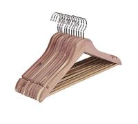 Household Essentials Solid Red Cedar Wood Hangers 12 Pack with Swivel Hook, Brown