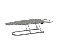 Household Essentials Steel Top Table Top Ironing Board with Iron Rest, Steel Mesh with Cotton Cover, Gray and White