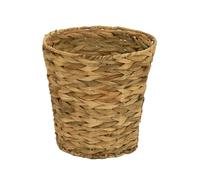 Household Essentials Woven Water Hyacinth Wicker Waste Basket, Natural