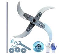 Household Farming Grass Shredder Knife Blades - Adjustable Diameter Vegetable Shredder Set with 12 Mounting Holes for Efficient Grass & Garden Cutting (1Pcs)