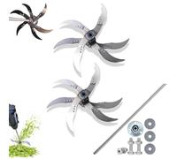 Household Farming Grass Shredder Knife Blades, Adjustable Diameter Vegetable Shredder Set with 12 Mounting Holes, Stainless Steel Ultra-Sharp Blades for Chopping Grass, Vegetables (2 Set)