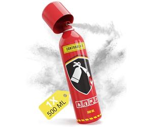 Household Fire Extinguisher Spray - 500ml - For More Safety in Your Everyday Life - Ideal for Home, Kitchen, and Car - Tested Effectiveness Against Grease Fires and Electrical Fires up to 1000V