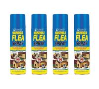 Household Flea Repellent Spray, Long Lasting, Easy Application, Fast Acting Formula, Durable, Compact, Lightweight, Ideal for Homes, Shops, Warehouses & Balconies (Pack of 4)