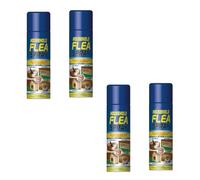 Household Flea Spray, Fast-Acting Pet & Home Flea Killer for Dogs, Cats, Kennels, Carpets, Beds & Soft Furnishings, Safe for Dog Beds & Huts, Instant Flea Control, Household 200 ml, (4 pcs)