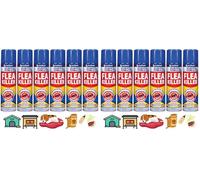 Household Flea Spray for Home 200ml - Fast Acting Flea Treatment for Carpets, Dog Beds, Pet Beds, Kennels & Soft Furnishings - Instant Flea Control & Tick Protection - Pack of 12