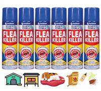 Household Flea Spray for Home 200ml - Fast Acting Flea Treatment for Carpets, Dog Beds, Pet Beds, Kennels & Soft Furnishings - Instant Flea Control & Tick Protection - Pack of 6